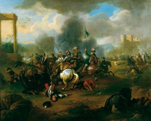 Jan Von Huchtenburgh - Battle Scene from the Wars of the Ottoman Empire in Europe