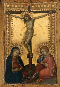 Naddo Ceccarelli - Crucified Christ with the Virgin and Saint John the Evangelist