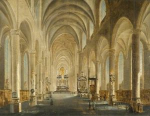 Thomas Wijck - A church interior