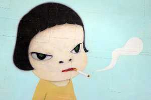Yoshitomo Nara - Girl with Cigarette