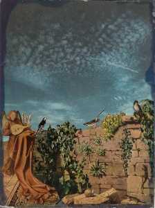 Joseph Cornell - Untitled (Northern Renaissance angel with lute)