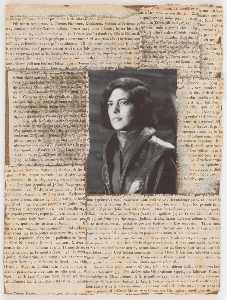 Joseph Cornell - Untitled (book jacket photograph of Susan Sontag)