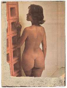 Joseph Cornell - Untitled ( La Priere, kneeling female nude)