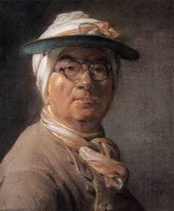 Jean-Baptiste Simeon Chardin - Self Portrait with an Eyeshade