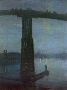 James Abbott Mcneill Whistler - Nocturne in Blue and Gold Old Battersea Bridge