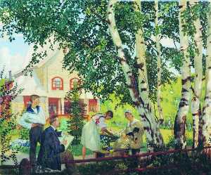 Boris Mikhaylovich Kustodiev - My House (also known as The Artist-s Family)