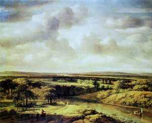 Philips De Koninck - Landscape with a River