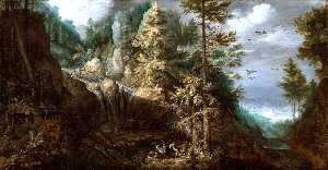 Roelant Savery - Landscape with the Temptation of Saint Anthony