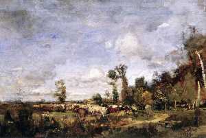 Emil Jacob Schindler - Grazing Cattle in Holland
