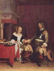 Gerard Ter Borch The Younger - The Gallant Soldier