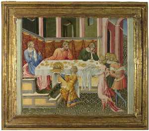 Giovanni Di Paolo Di Grazia - The Head of John the Baptist brought to Herod