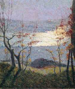 Vittore Grubicy De Dragon - Morning. Autumn Landscape with Trees