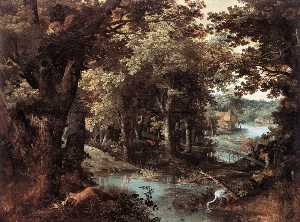 Adriaen Van Stalbemt - Landscape with Fables