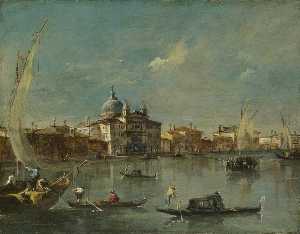 Francesco Lazzaro Guardi - Venice The Giudecca with the Zitelle