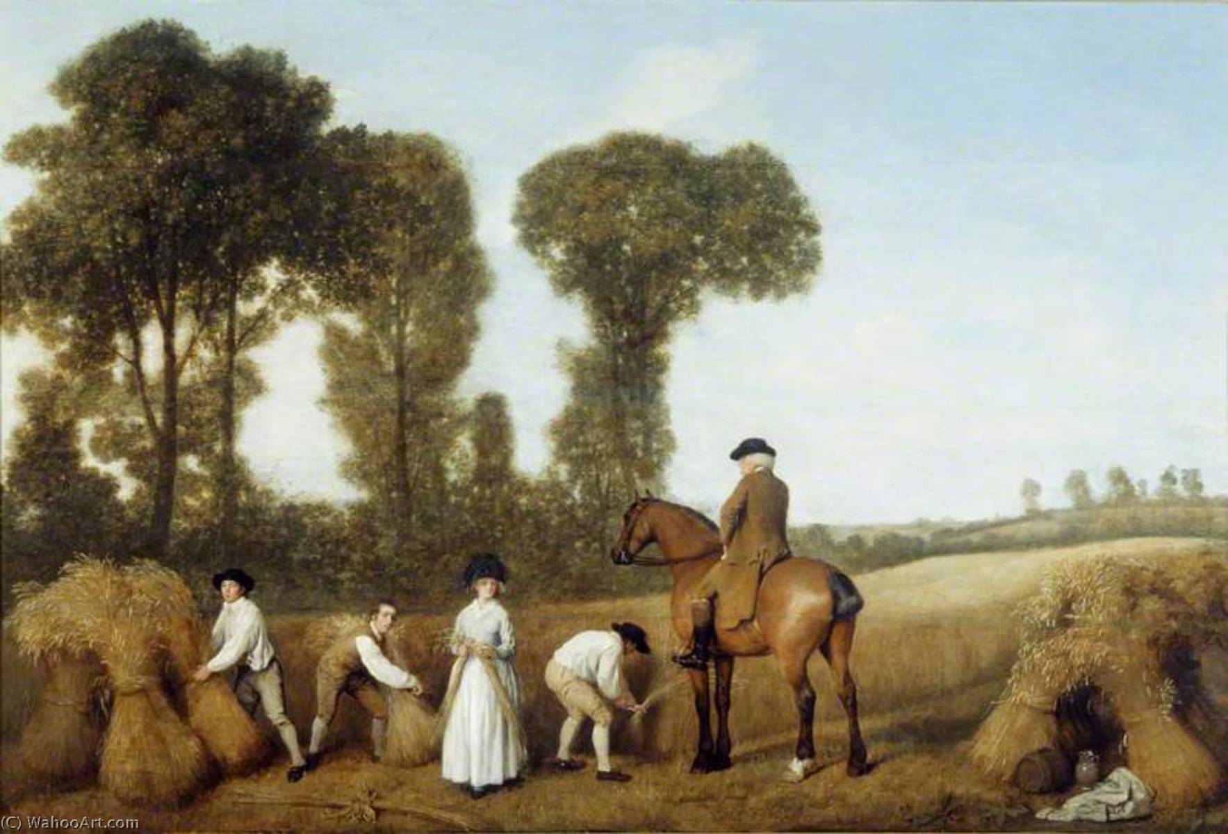  Oil Painting Replica The Reapers, 1783 by George Stubbs (1724-1806, United Kingdom) | ArtsDot.com