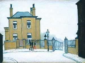 Lawrence Stephen Lowry - The Old House, Grove Street, Salford
