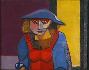 Robert Colquhoun - Woman in a Blue Hat