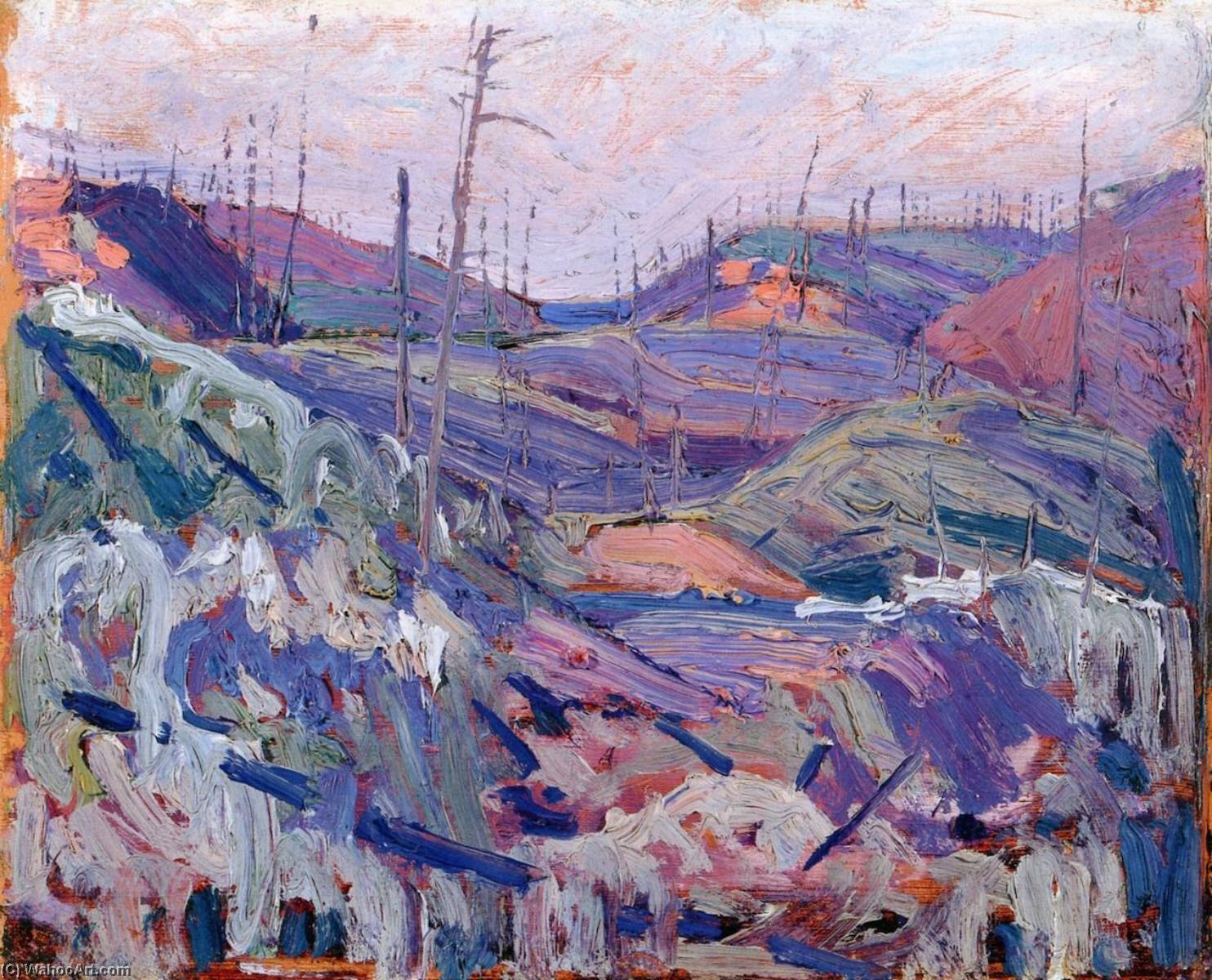  Art Reproductions Fire Swept Hills, 1915 by Tom Thomson (1877-1917, Canada) | ArtsDot.com