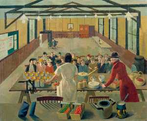 Evelyn Mary Dunbar - A Canning Demonstration