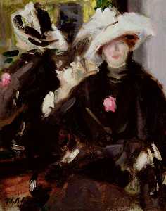 Francis Campbell Boileau Cadell - The Feathered Hat