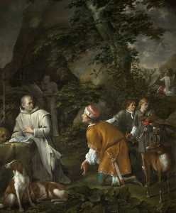 Vicente Carducho - Roger Guiscard, Duke of Apulia and Calabria, Meeting Saint Bruno at La Torre