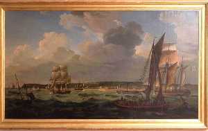 Louis Philippe Crepin - Le Havre vu de la mer