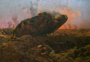 John Hassall - A Tank in Action