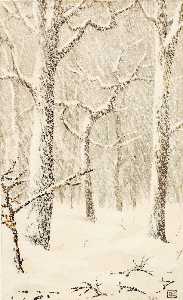 George Elbert Burr - Untitled (Trees in Snow)