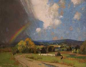 George Henry - Landscape with Rainbow