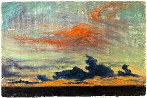 Frank Wilbert Stokes - Equatorial Sunset Clouds, Atlantic Ocean