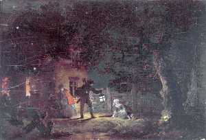 John Cranch - Cottage at Night