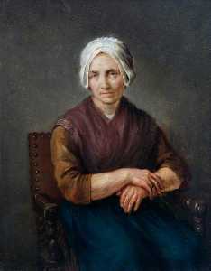 Gerard Terborch Ii - Portrait of a Seated Peasant Woman