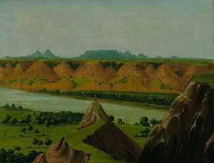 George Catlin - Big Bend on the Upper Missouri, 1900 Miles above St. Louis
