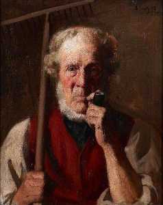 Frederick William Elwell - Gardener with a Pipe