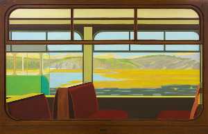 Anna Todd - View from a Railway Carriage Porthmadog Harbour Station