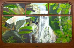 Anna Todd - View from a Railway Carriage Tanygrisiau Waterfall