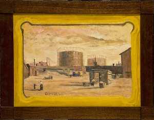 Louis Michel Eilshemius - Gas Tanks at End of 23rd Street, New York