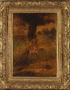 Albert Pinkham Ryder - A Stag and Two Does