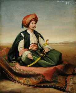 Henry Wyndham Phillips - Sir John Gardner Wilkinson (1797–1875), Aged 46, in Turkish Dress