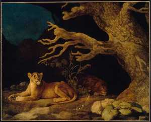 George Stubbs - Lion and Lioness