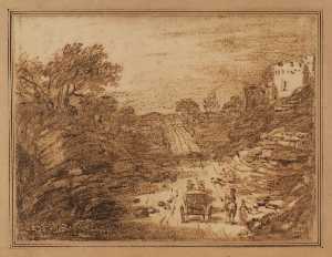 Thomas Gainsborough - Landscape with Castle and Carriage