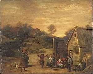 David Teniers Ii Le Jeune - DANSE EN PLEIN AIR AU SON DE LA CORNEMUSE