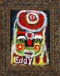Eddy Mumma - Untitled (Figure with Green Face and Bared Teeth)
