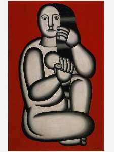 Fernand Leger - Nude on a Red Background