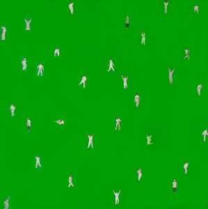 Blaise Drummond - Untitled Green with Cricketers