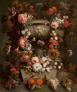 Gaspar Peeter De Verbruggen The Younger - Still Life of Flowers in an Urn