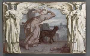 Alexis Joseph Mazerolle - L'apparition des trois anges à Abraham (Titre d'usage)