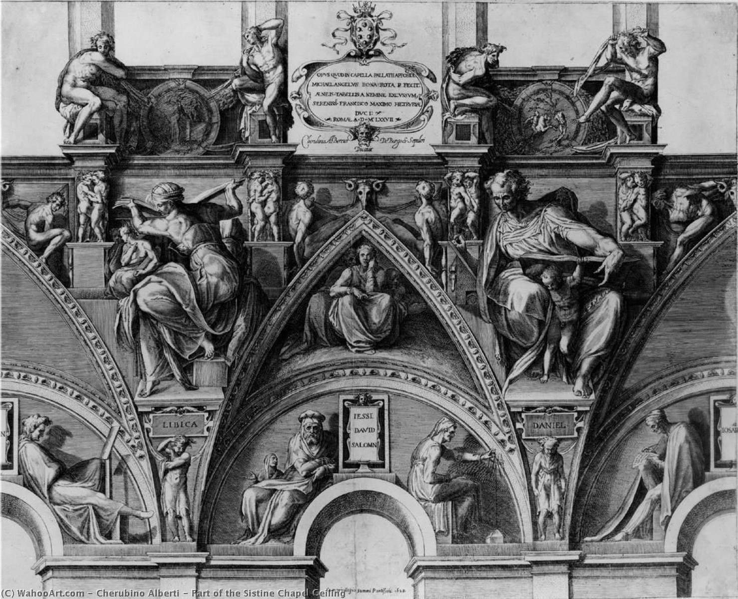 Part Of The Sistine Chapel Ceiling Cherubino Alberti
