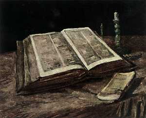 Joos Vincent De Vos - Still Life with Open Bible