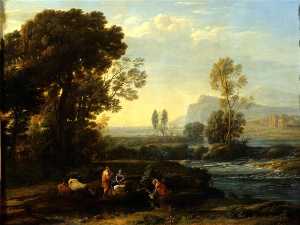 Claude Lorrain (Claude Gellée) - Landscape with the Rest on the Flight to Egypt